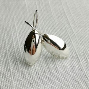 Sterling Silver Leaf Drop Earrings